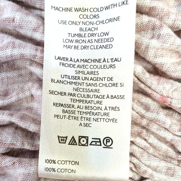 We The Free | Free People "Dolce Vita" Smocked Tank Top Brown Red | Size Small - Picture 10 of 12